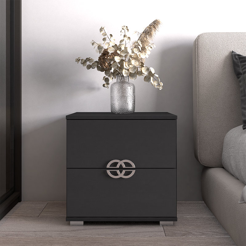 Table de chevet 19,6 po Anabella, Noir