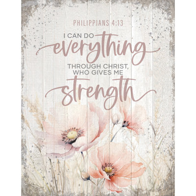 Plaque de bois «I Can Do Everything» - 11,75 po x 15 po