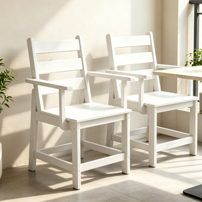 Ensemble de 2 chaises d'extérieur en PEHD