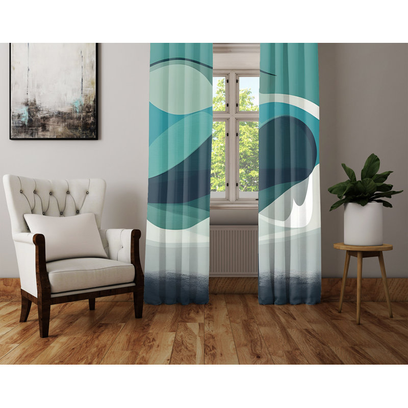 Mucella Semi Sheer Curtain Pair, 20" W x 52" L