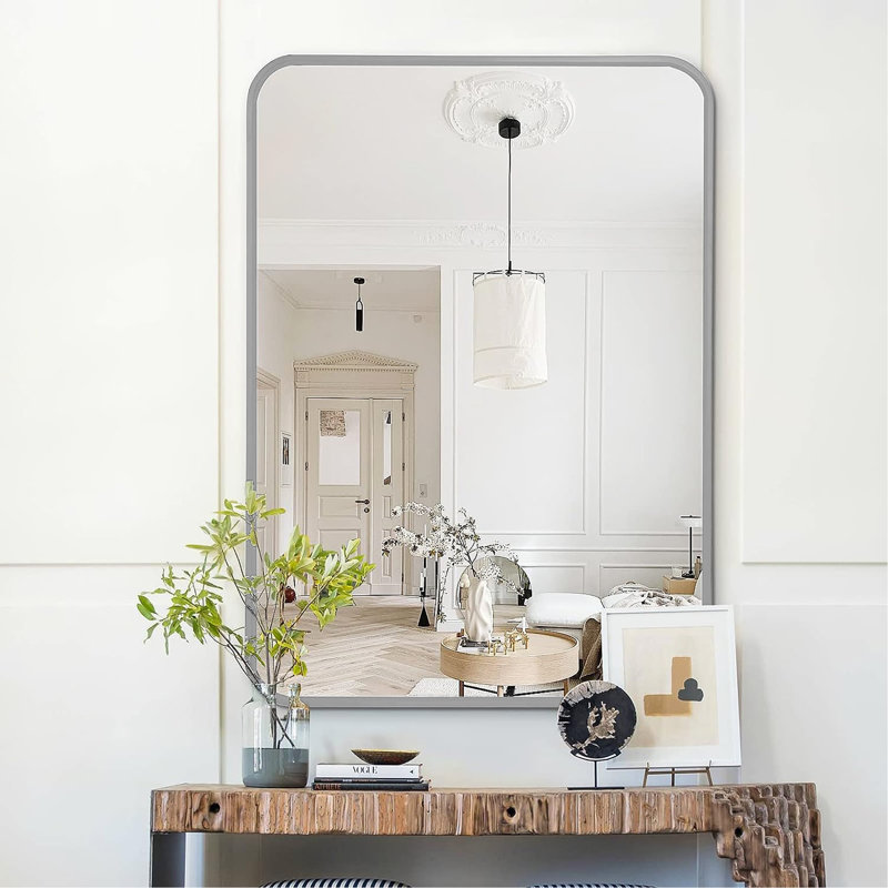 Miroir de salle de bain 22x30, Argent argent, 30 po x 22 po
