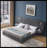 King Size Upholstered Bed Frame With Chenille Fabric With Pleated Design,Grounded King Size Platform Bed With Headboard And Solid Frame And The Bedside Table.No Box Spring Needed-DARK GREY-423316160-423316167