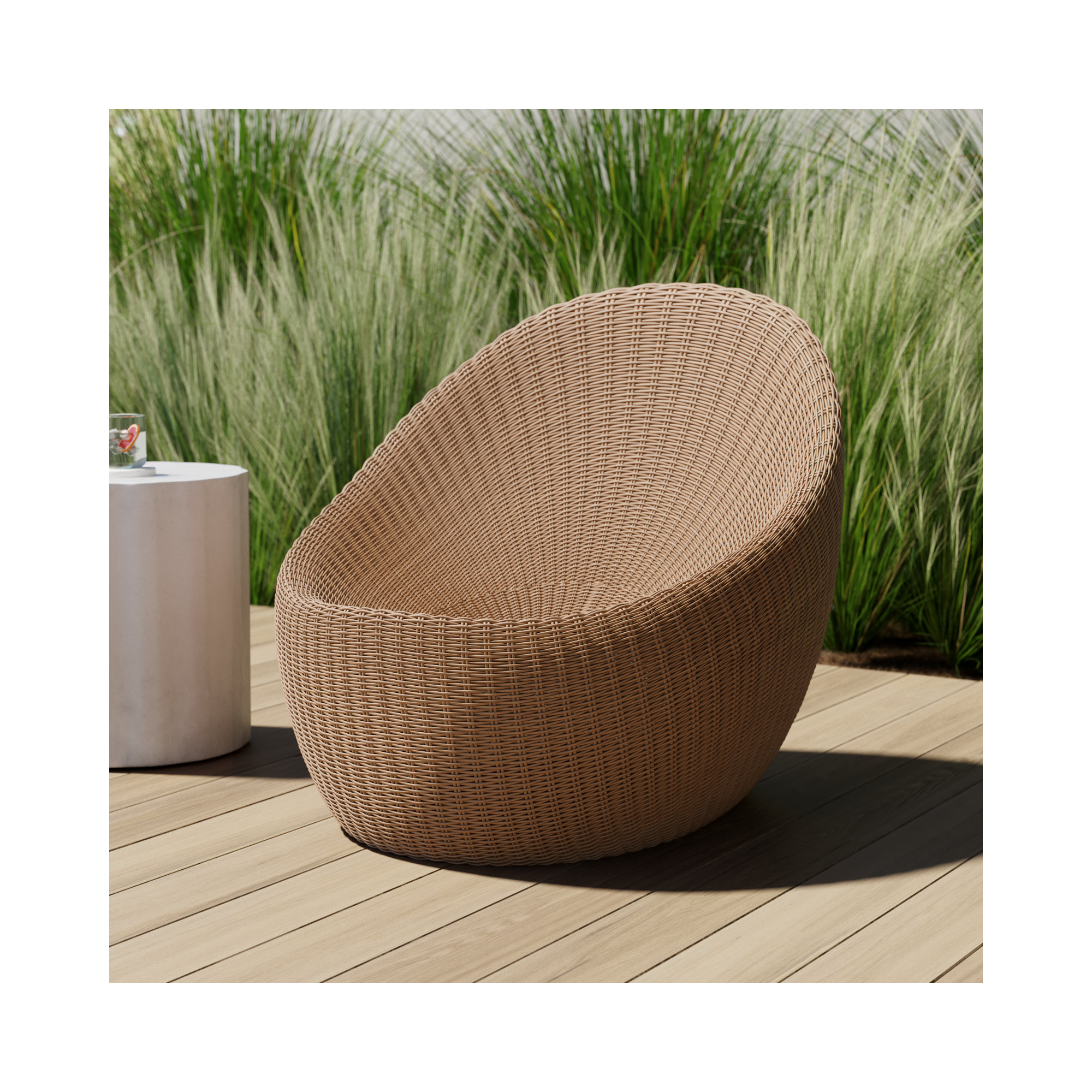 Gamma Wicker Patio Lounge Chair