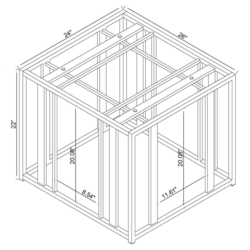 Phillps End Table, Matte Brass