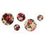 Jessup - Ensemble d'art mural floral rond de 5 pièces