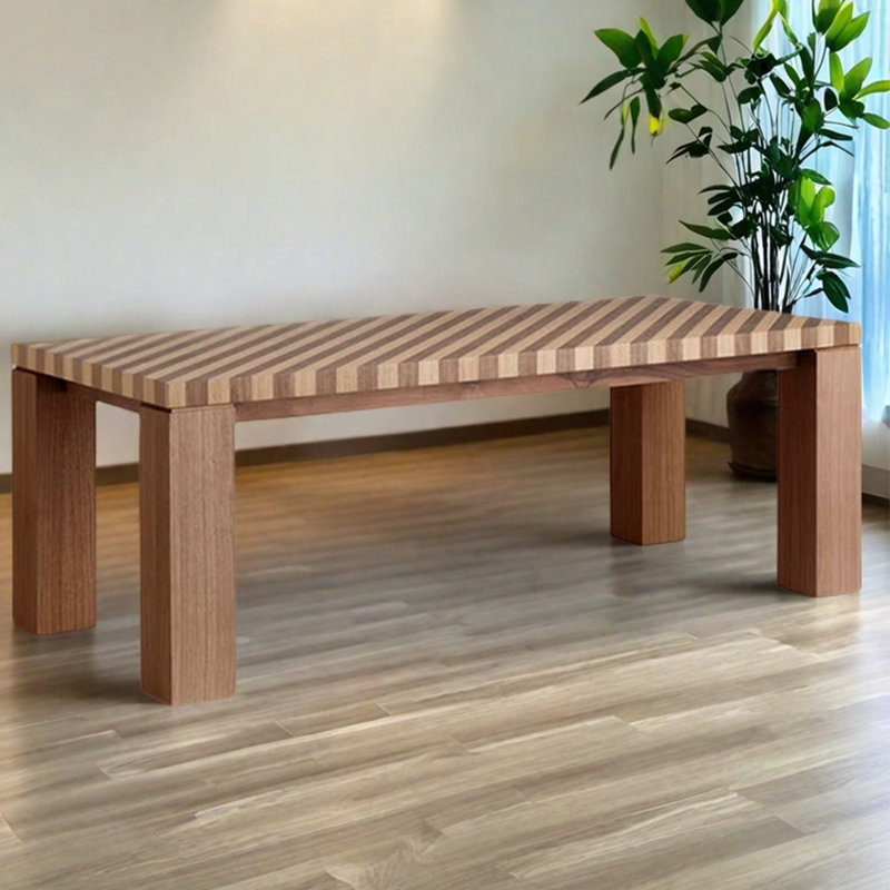 Rectangular French-style dining table, 29.9"H x 62.9"L x 35.4"W