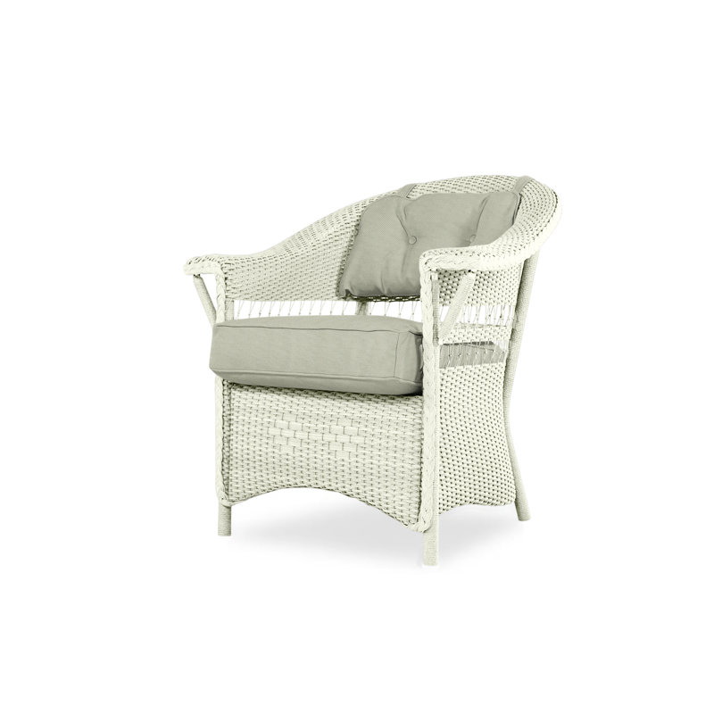 Nantucket Outdoor Dining Armchair, Callen Celadon, Ivory