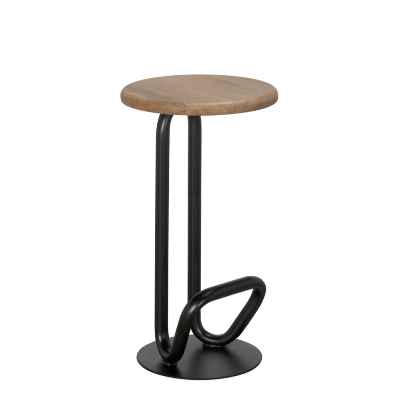 Hook Stool with Metal Frame, Counter Stool (26” Seat Height)
