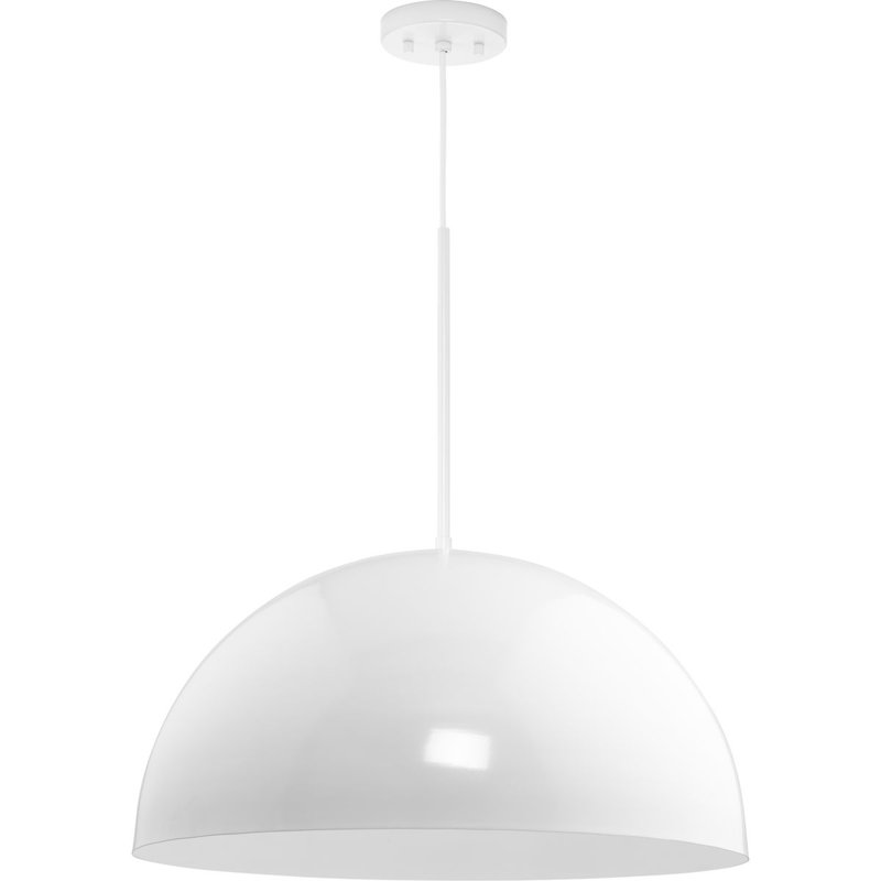 Ashantae 1 - Light Dome Pendant, White, 124.5" H x 23.62" W x 23.62" D
