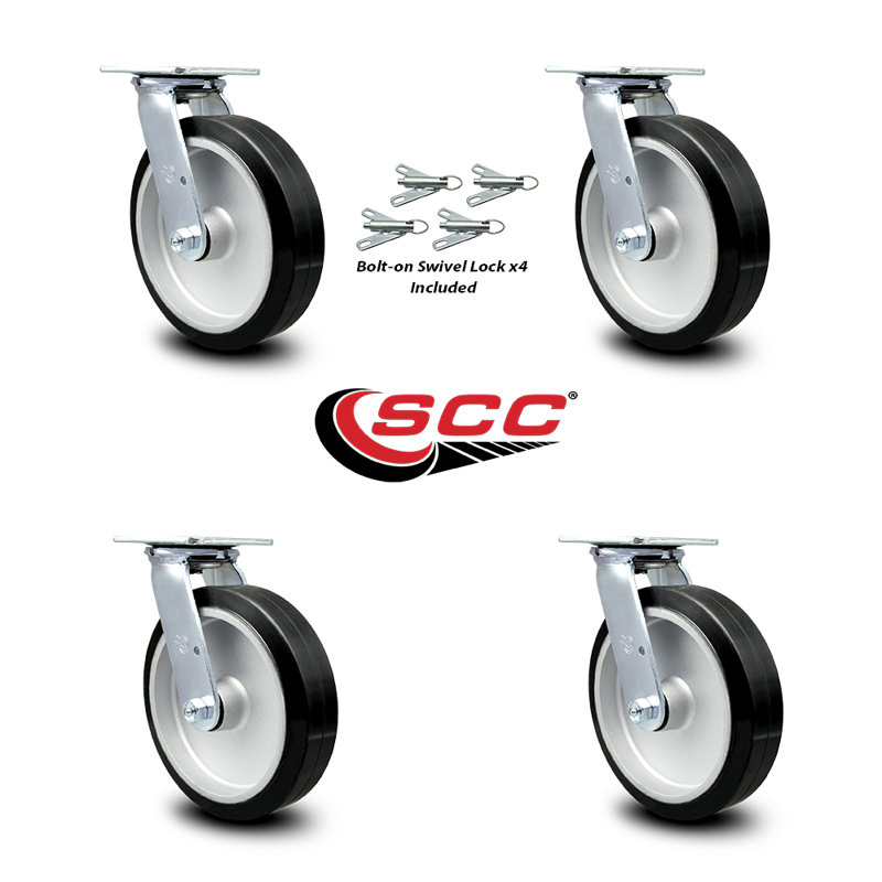 Rubber on Aluminum Caster