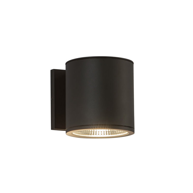 Nordic LED Flush Mounted Sconce, 4.63" H x 4.63" W x 3.38" D, Black, 5 W