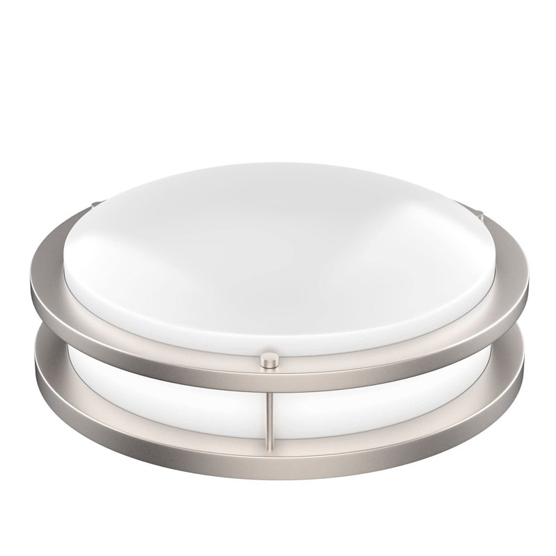 Plafonnier encastré cylindrique simple à 1 lumière Dwana, H 3,4 po x l 12 po x P 12 po, 15W, 1050