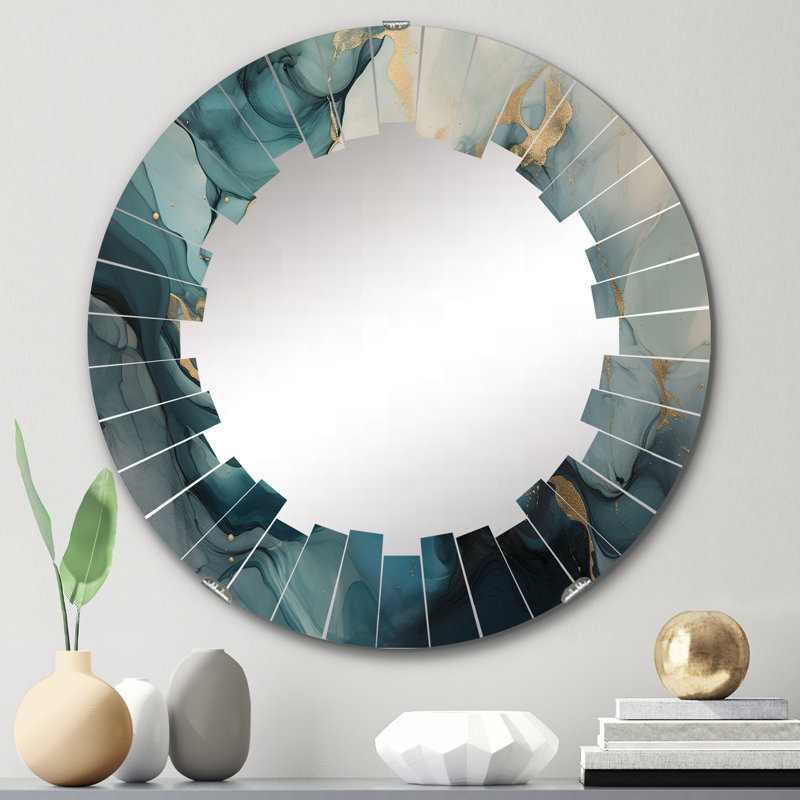 Ogorman - Miroir mural moderne rond, 24 po x 24 po