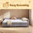 Upholstered Daybed With Trundle,Sturdy Wooden Bed Frame, Modern Diamond Grid Design,For Bedroom, Guest Room-810581595
