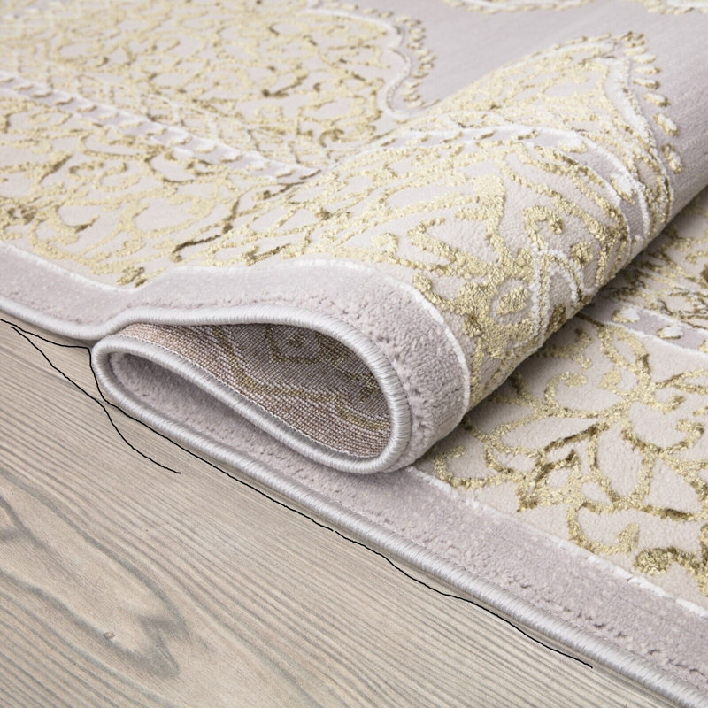 Asabi Floral Indoor Doormat, Yellow