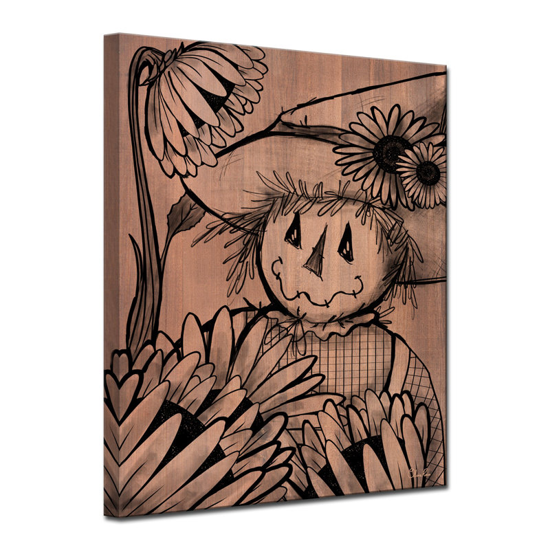 «Sunflower Scarecrow», impression sur toile tendue, H 40 po x l 30 po x P 1 po