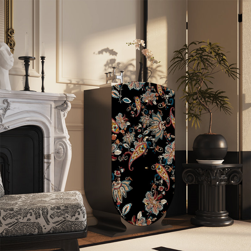 4-Drawer Sideboard Accent Chest, Black
