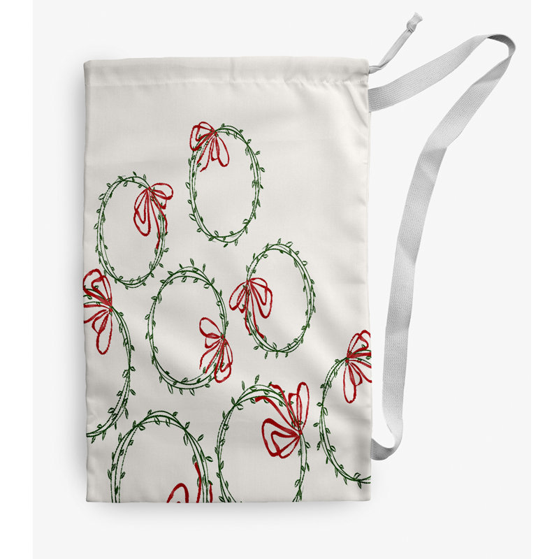 Fabric Laundry Bag with Handles, Dark Green, Medium (36" H x 28" W)