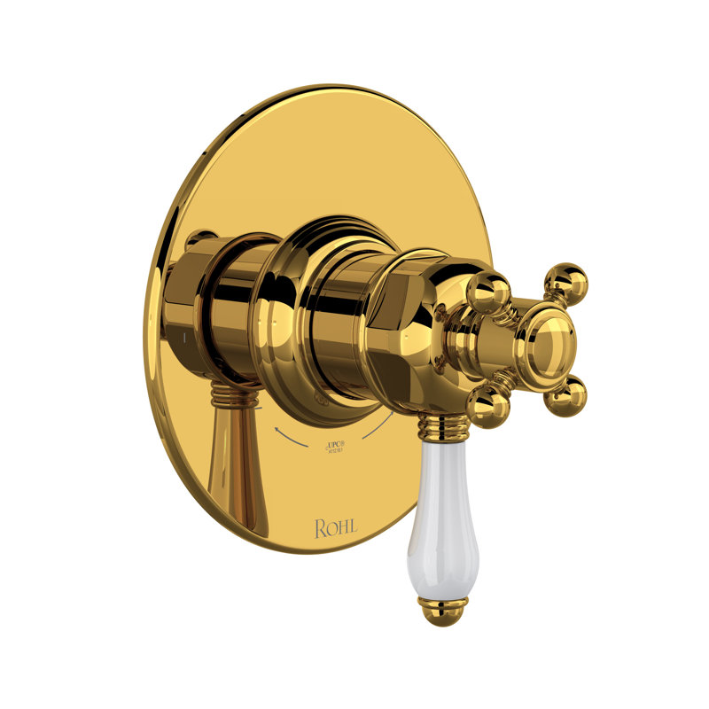Rohl Shower Wall Trim, Unlacquered Brass