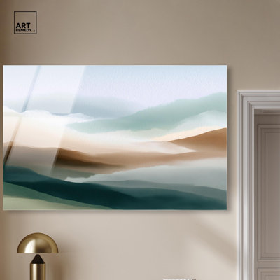 Nuance of the Range I, art abstrait en sourdine par Art Remedy, prêt à être accroché