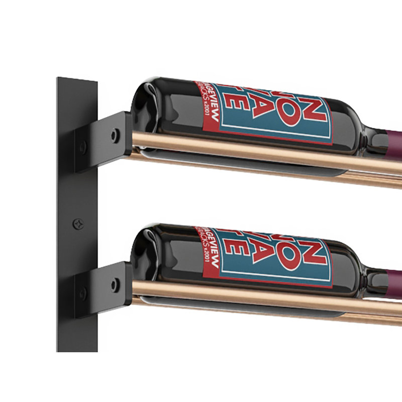 Evolution Wine Wall 1143mm (27 Bottles), Matte Black/Golden Bronze