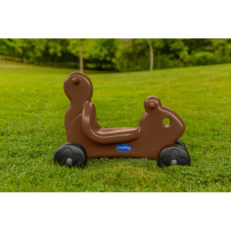 Squirrel 2-in-1 Push and Ride-on Toy, Clay, Brown