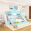 Lit superposé double au-dessus de double avec cadre en bois avec 2 tiroirs, 3 tablettes et glissade-1066637832-1066637834