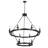 12-Light Oversize 40" 2-tier Wagon Wheel Chandelier