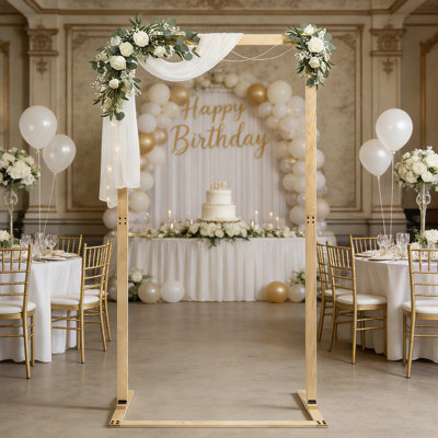 Wooden Wedding Arch, Wedding Arches For Ceremony, Wooden Decoration For Wedding