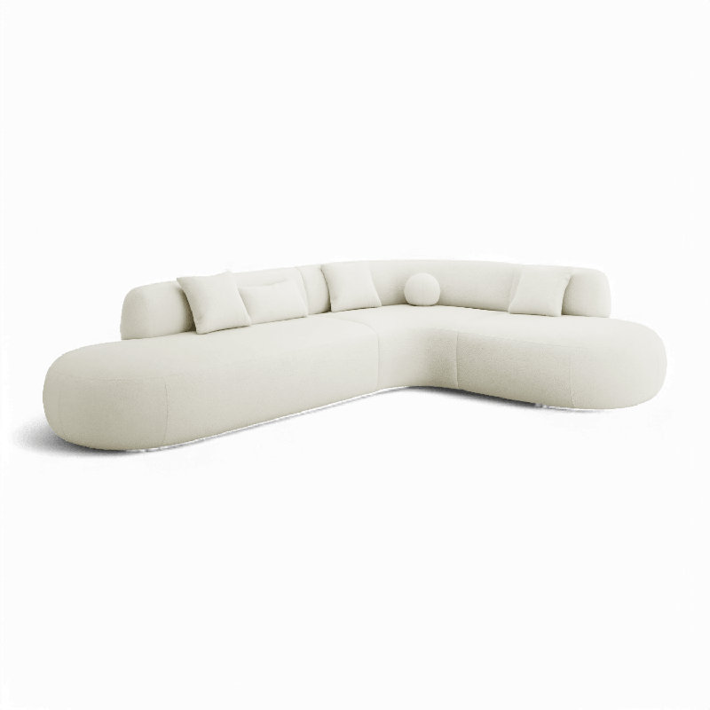 Canapé modulaire Boba Boucle blanc