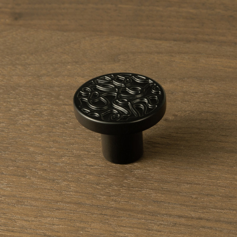 Poignée ronde 1,4 po, Noir, noir, noir, noir