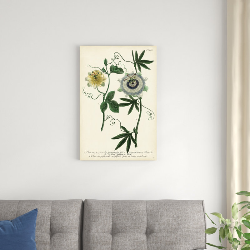 Fleur de passion antique II, H 30 po x l 20 po x P 1,25 po