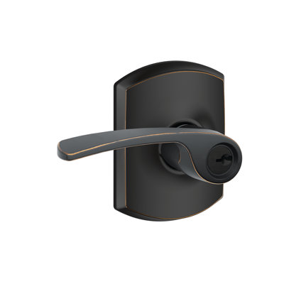 Merano Lever with Greenwich Trim Keyed Entry Lock