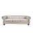 Chesterfield sofa beige linen fabric