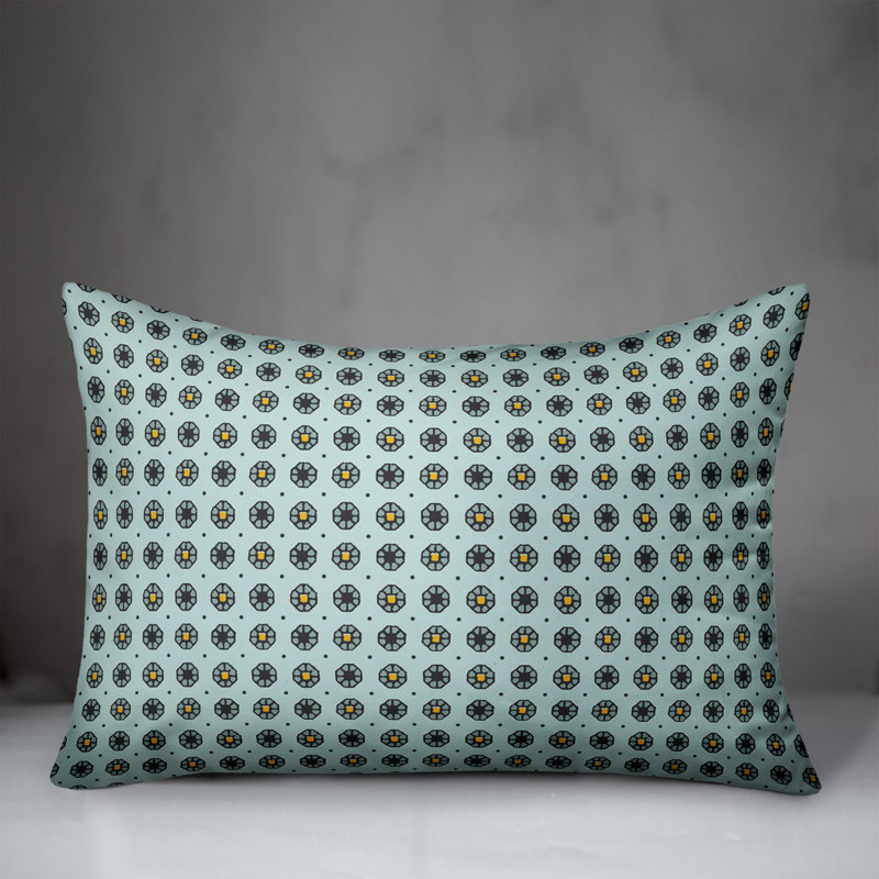 Coussin Pixel, Bleu / vert