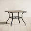 Square Metal Outdoor Dining Table With Umbrella Hole , 94cm W 94cm D-1905561692