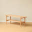 Plate Plate Table basse Largeur 120 X Profondeur 40 X Hauteur 42 Cm Bureau d'étude Facile à assembler Bois naturel avec tablette de rangement Bureau d'écriture naturel