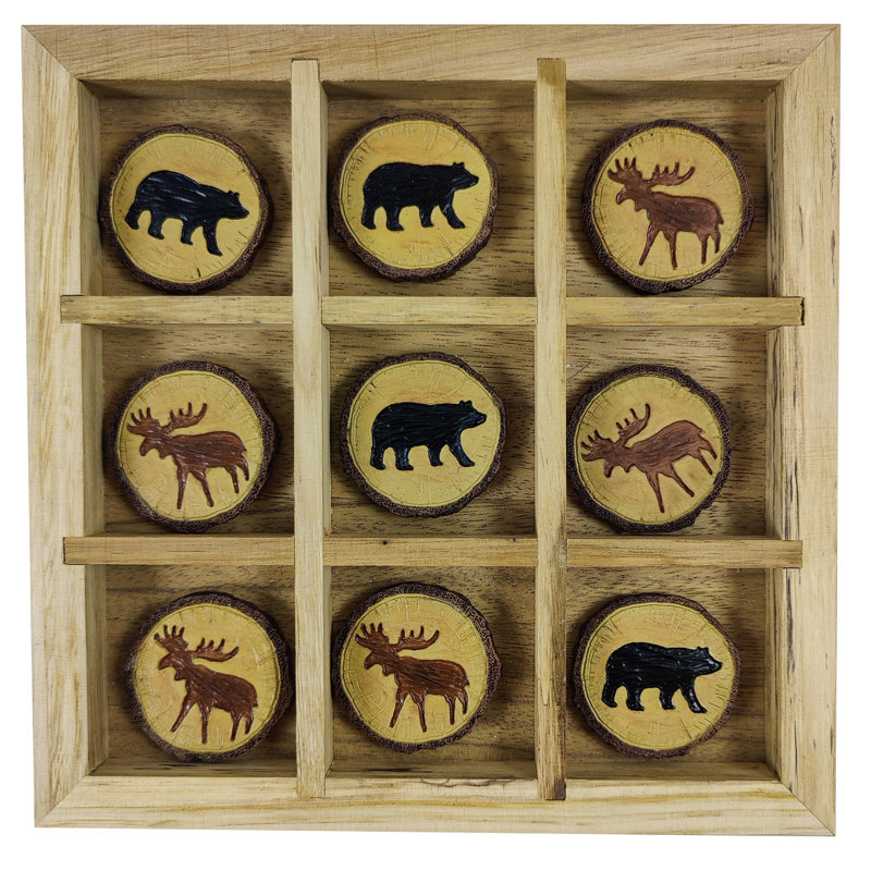Tic Tac Toe Board Bear and Moose