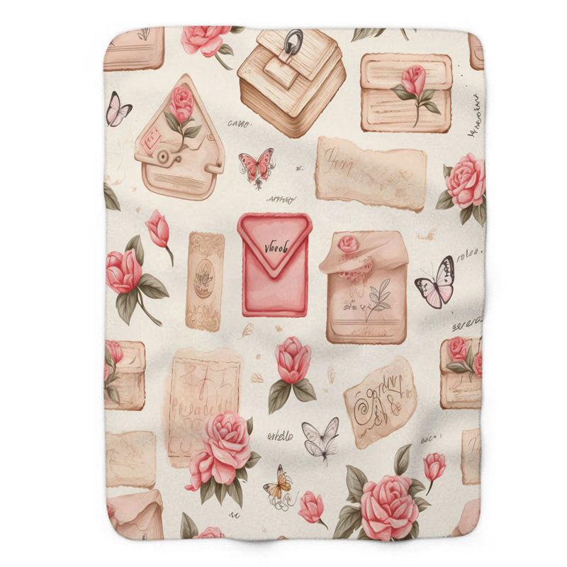 Vintage chic - couverture de qualité supérieure 1 pièce, L 50 po x L 60 po