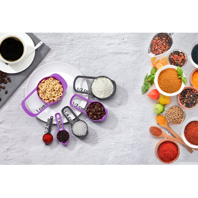 PurpleChef 6 -Piece Plastic Measuring Cup Set