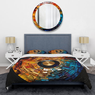 Colorful Vinyl Record Vinyl Mosaic II - Vinyl Records Duvet Cover Set