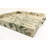 Beige Floral 16" Square Serving Tray
