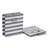White And Light Grey Stripe Collapsible Storage Cubes - 6 Pack For Easy Organization