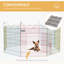 Pet Playpen Dog Puppy Pen Metal Crate Kennel with Door 60H x Φ156cm