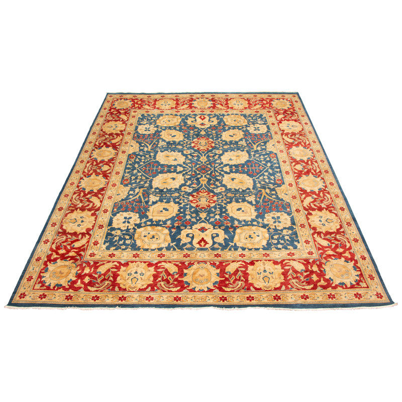 Tapis persan 18 de 20 bleu Arabelle 12 pi 1 po x 14 pi 9 po