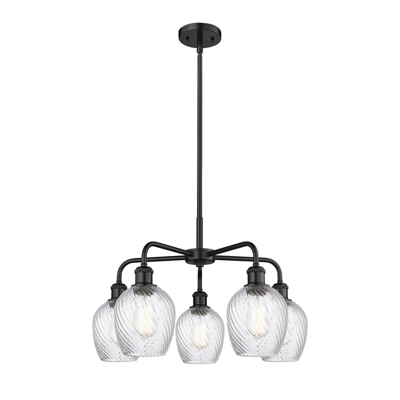 Lustre sphérique à 5 lumières Jesiah, Noir mat