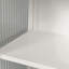 Armoire murale moderne 27,56 po à deux portes en verre avec rangement à trois niveaux pour le hall d'entrée, salle de bain, blanc
