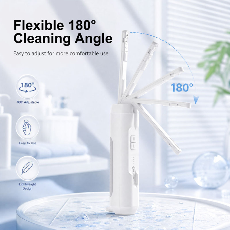 WOWER Portable Bidet for Home & Hotel use with 2.5L Water Tank, Travel Bidet with Adjustable High Pressure & Flush Angle, IPX6 Waterproof Handheld Bidet Sprayer 1600mAh Electric Bidet for Women & Men  Personal Hygiene Toilet Hiking and Camping, RV Bidet