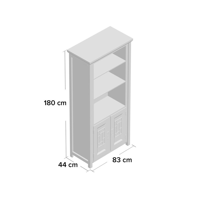 Foundry 180cm H x 83cm W Solid Wood Standard Bookcase