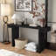 Table d'appoint rustique 60 po, canapé, finition bois vieilli, table d'appoint pour salon, couloir-936779710